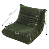 YGHQAP Canapé de Sol, Fauteuil Lounge Doux, Vert foncé, Chaise Togo Highback pour Salon, Chambre, Salon, Bureau (Vert Foncé)