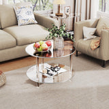 Table basse en acrylique – Tables basses rondes en verre | Table centrale ronde moderne | Décoration esthétique de la maison | Meubles modernes en acrylique pour la maison, le studio, l'hôtel et