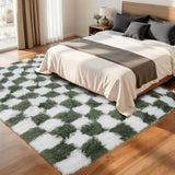 Cekene Grands Tapis Salon Vert 200x300cm Tapis Ultra Doux Lavables pour Chambre Shaggy Moelleux Antidérapants Tapis de Sol pour Salon Enfants Salle de Jeux Dortoir