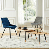 BAÏTA Table Basse Organic - Coloris Bois et Noir - L98cm