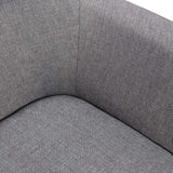 WOLTU 1x Chaise de Salle à Manger, Moderne Chaise de Cuisine, Fauteuil scandinave, Chaise Coiffeuse, pour Salle de Séjour, Chambre à Coucher, Cuisine, en Lin et Bois Massif Gris Clair BH94hgr-1