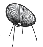 Ambientehome Lot de 2 fauteuils Acapulco - Noir