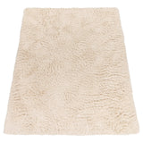 Paco Home Tapis De Salon Poils Longs Fausse Fourrure Shaggy Moelleux Monochrome, Dimension:160x220 cm, Couleur:Crème
