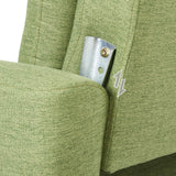 Meerveil - Fauteuil - Canapé 1 Place en Polyester avec Pieds en Bois Massif Style Scandinave pour Chambre Salon Balcon Bureau (Vert)