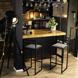 FERRO modern design Tabouret Bar Cuisine 95cm Noir - Fatto a Mano Chaise de Bar Lot de 2 - Stile Loft