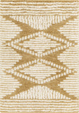 Livabliss Tuzla Tapis Shaggy Berbere - Tapis Salon, Salle à Manger, Chambre Adulte et Ado, Cuisine - Poil Long Moelleux et Doux, Beige Motif Berbère, Carpette Chambre 160x220 cm - Moutarde et Blanc