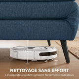 HOMCOM Canapé Convertible 2 Places 3 en 1 Oreillers 135x188cm Bleu
