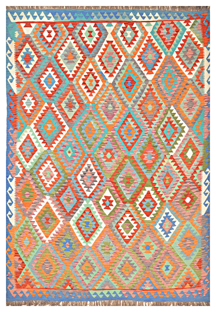Générique 8x11 FT Tapis Kilim Afghan Traditionnel Runner Fait Main Pure Laine Oriental Kilim Tapis tissé à la Main (345x240 cm)