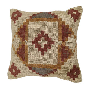 Trade Star Housse de coussin indienne Kilim 45 x 45 cm faite à la main en laine de jute taie d Trade Star Housse de coussin indienne Kilim 45 x 45 cm faite à la main en laine de jute taie d'oreiller d'extérieur tapis Kelim authentique pour décoration d'intérieur