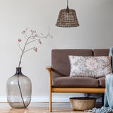 Luminaire Delhi, suspension rotin, 60 W, marron, ø29 x H25 cm