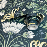 Holden Eclectic Collection Papier Peint Floral Vintage Bleu Marine 13391