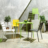 Oviala Fauteuil de Jardin en métal Blanc - Palavas