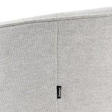 Canapé Glamour en Tissu Forme Courbée Pieds Noirs en Métal Blanc Cassé Savar