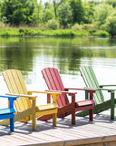 Chaise Basse Fauteuil de Jardin Effet Bois Rouge avec Accoudoirs et Dossier Confortable Matières Résitantes pour Terrasse Rustique et Campagne Beliani