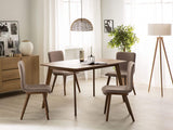Table de Salle à Manger ou Cuisine 150 x 90 cm en Bois et MDF Marron Foncé de Style Rétro pour Intérieur Scandinave ou Vintage Beliani