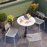 Kare Design Table Bistrot Ronde 60cm marbre Blanc