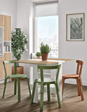 Symbiosis Papillon Table Pliante Blanc et Chêne Naturel 103/67/28x76x73,4 cm