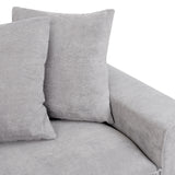 Canapé 3 Places en Velours Côtelé Gris Clair Rembourrage Épais en Mousse Ultra Confortable Idéal pour Salon Moderne et Industriel Beliani
