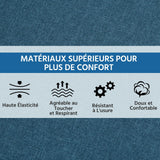 Yaheetech Fauteuil de Salon Chaise de Salon Moderne en Tissu Polyester avec Dossier Capitonné Pied en Bois Chaise d'Aappoint Simple pour Salon Chambre Bleu Marine
