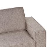 Beliani Canapé-Lit Convertible avec Matelas 3 Places Marron Clair Vuokatti