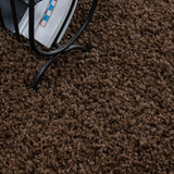 HomebyHome Tapis Salon 200x300 Moderne Tapis Chambre Adulte Tapis Marron 200x290 cm - Tapis Shaggy Salle de Séjour Tapis Poil Long Concevoir Unicolore Tapis Doux Moelleux Tapis Cuisine Moquette Salon