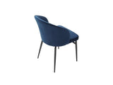 PASCAL MORABITO - Lot de 2 chaises en Velours et métal Noir - Bleu - GILONA de