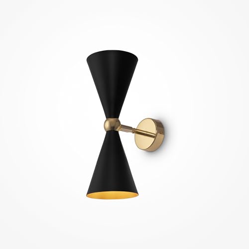 MAYTONI decorative lamps Modern wall lamp, metal, black and gold, IP20, 2 bulbs except. 2xE14 40W 230V.