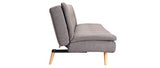 Miliboo Canapé Convertible scandinave 3 Places Gris foncé Senso