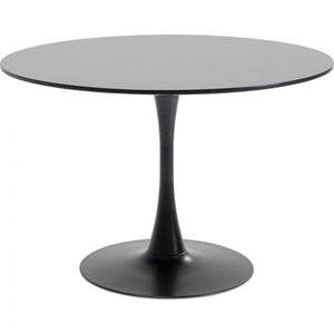 Kare Table Schickeria Noir Ø110 canapé, Bois partiel et MDF, 74x110x110cm