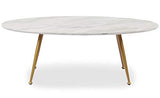 Menzzo Romy Table Basse en Bois, Métal, Blanc, Taille Unique