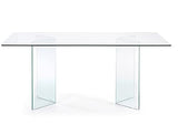 LF - Table de salle à manger Burano 180 x 90 verre transparent