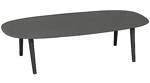AUBRY GASPARD Table Basse Ovale en métal texturé Noir AUBRY GASPARD Table Basse Ovale en métal texturé Noir