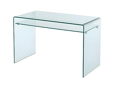 Vente-unique - Bureau STILEOS - 1 Niche - Verre trempé Vente-unique - Bureau STILEOS - 1 Niche - Verre trempé
