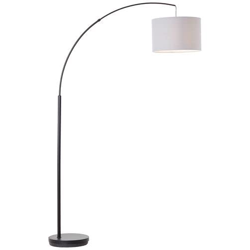 Brillant | Lampadaire arc Aike 1,8m noir mat/gris | 1x A60, E27, 40W, adapté aux lampes normales (non incluses) Brillant | Lampadaire arc Aike 1,8m noir mat/gris | 1x A60, E27, 40W, adapté aux lampes normales (non incluses)