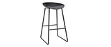 Miliboo Tabourets de Bar Design Noirs H75 cm (Lot de 2) Pebble