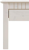 Domus Scandinavia Linda quadratisch mit 1 Schubkasten Table Basse, Bois, Blanc, 60 x 60 cm