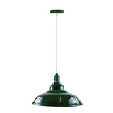 Plafonnier moderne vintage industriel rétro en métal avec abat-jour réglable suspension luminaire industrielle (vert)