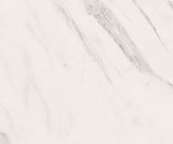 WFL GROUP Table à Manger Ronde Extensible - Table Style Loft avec Pieds en Métal - Table Blanche Marbre Style Industriel pour Le Salon Séjour - Gain de Place - Doré - Marbre Blanc - 120 cm