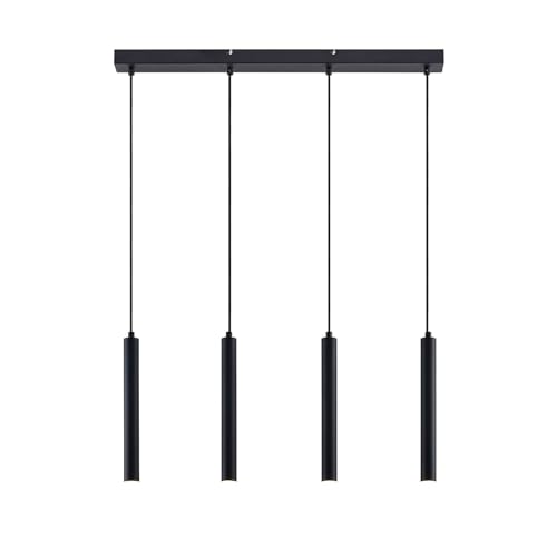 Arcchio LED Suspension Kammeron (Moderne) en Noir Métal e. a. pour Salon & Salle à manger (à 4 lampes,), Suspension, lampe, plafonnier, suspension