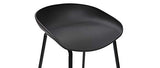 Miliboo Tabourets de Bar Design Noirs H75 cm (Lot de 2) Pebble