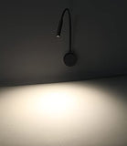 DAWALIGHT Lampe de Lecture Murale Col de cygne 400 mm clairage lot de 2 LED 3W 3000K Blanc chaud Murale de chevet avec Interrupteur pour chambre salon livres, Noir