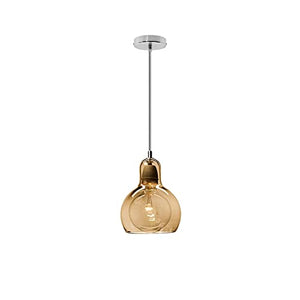 LFsem Moderne Simple Pendentif Lampe En Verre Plafonnier Lampe Fixture Chambre Salle À Manger Bureau Lustre E27 Loft Suspension (Ambre 11cm)