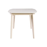 Miliboo Table à Manger Extensible scandinave Blanc et Bois Clair L150-200 cm Leena