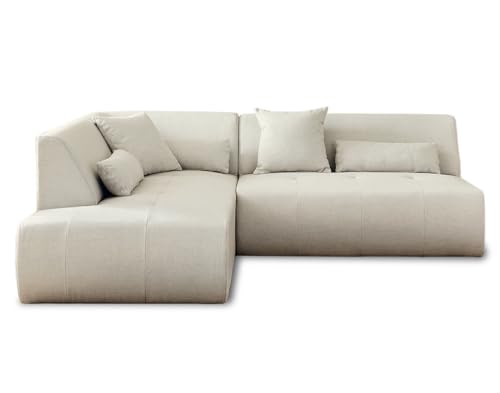 Lisa Design - Onyx - canapé modulable d Lisa Design - Onyx - canapé modulable d'angle Gauche 5 Places - en Tissu - Beige