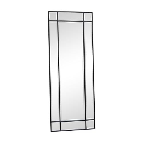 Melody Maison Miroir mural encadré Art Déco Noir 142 cm x 54 cm Melody Maison Miroir mural encadré Art Déco Noir 142 cm x 54 cm