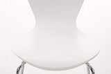 Chaise Empilable Calisto en Bois - Assise Ergonomique - Chaise de Salle d'Attente en Bois Chaise, Hauteur Assise 45 cm -Couleurs au Choix:, Couleur:Blanc