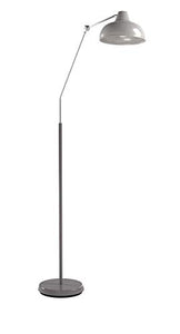 Lampe moderne au design rétro hauteur 190 cm, en métal chromé Rétro gris