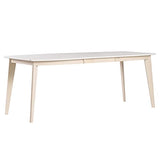 Miliboo Table à Manger Extensible scandinave Blanc et Bois Clair L150-200 cm Leena