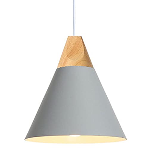 ZAKATA Suspension Simple Luminaire Suspendu Nordic Macaron Cone Lampe Suspendue en Métal Luminaires pour Îlot De Cuisine Salle À Manger Chambre Couloir Bar, 1 Paquet