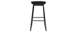 Miliboo Tabourets de Bar Design Noirs H75 cm (Lot de 2) Pebble